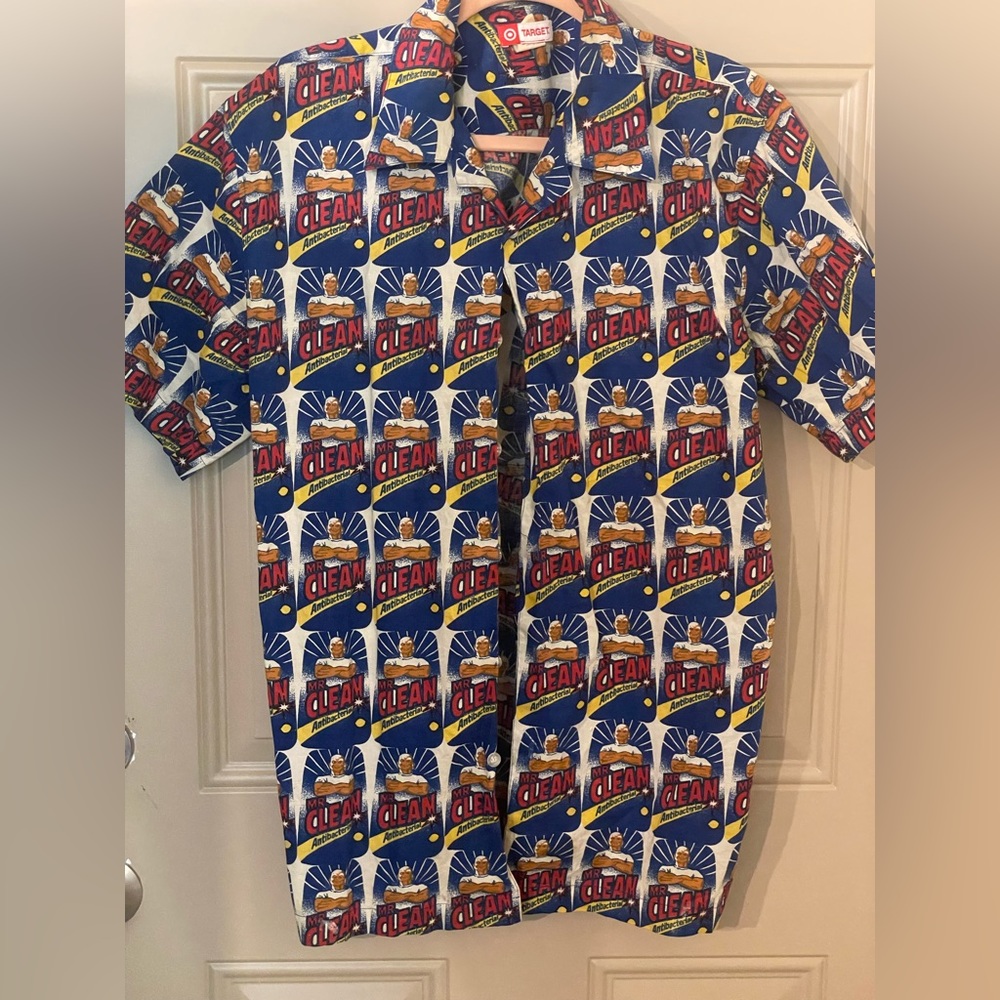 Rare Mr. Clean Button Up Shirt - Gem